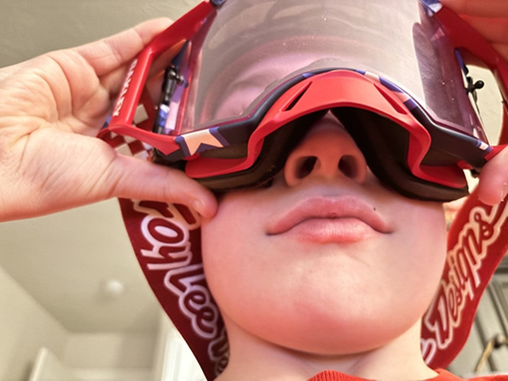 Airtab pads on TLD Oakley goggles